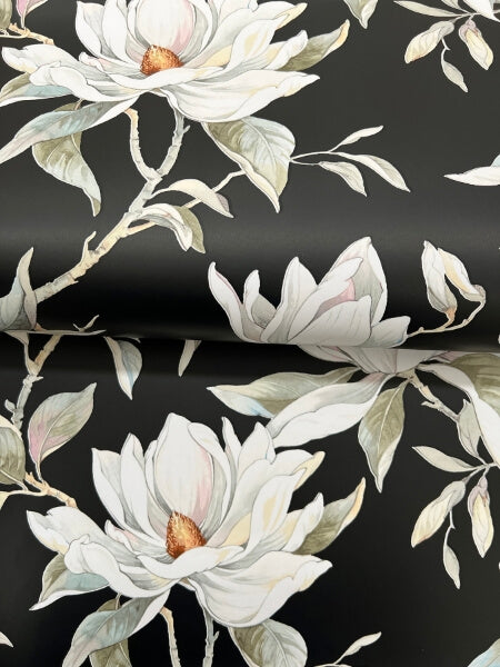 Garden Jewels Black Wallpaper
