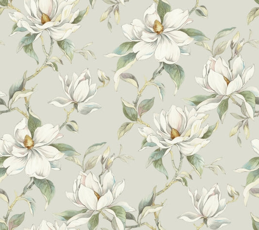 Garden Jewels Warm Grey Wallpaper