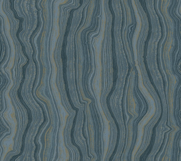 Mineral Shimmer Denim & Gold Wallpaper