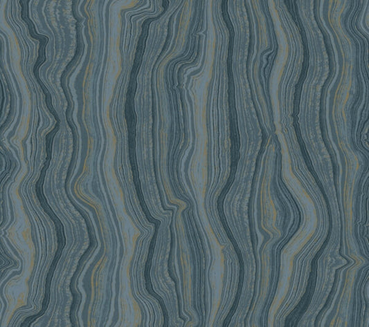 Mineral Shimmer Denim & Gold Wallpaper