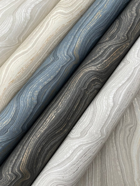 Mineral Shimmer White & Pearl Wallpaper