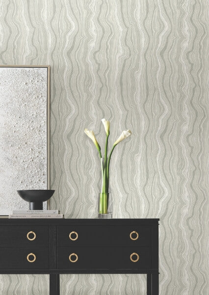Mineral Shimmer Gray & Pearl Wallpaper