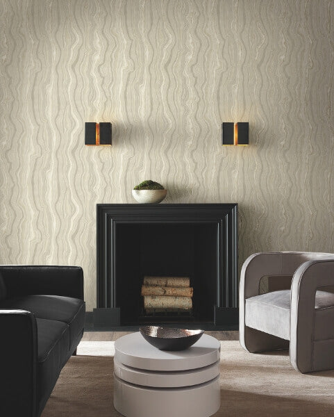 Mineral Shimmer Warm Neutral & Pearl Wallpaper