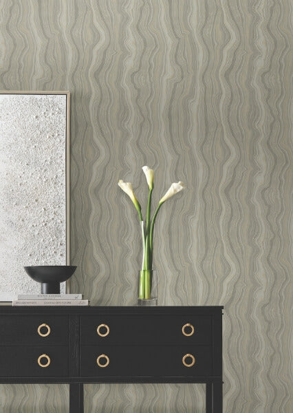 Mineral Shimmer Taupe & Pearl Wallpaper