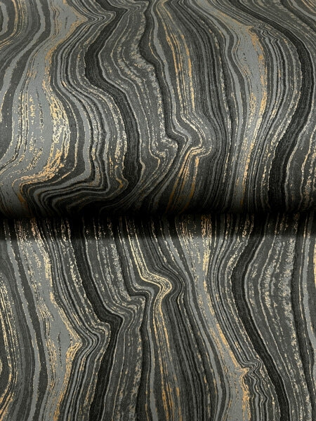Mineral Shimmer Black & Gold Wallpaper