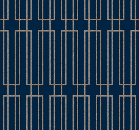 Terrace Navy Wallpaper