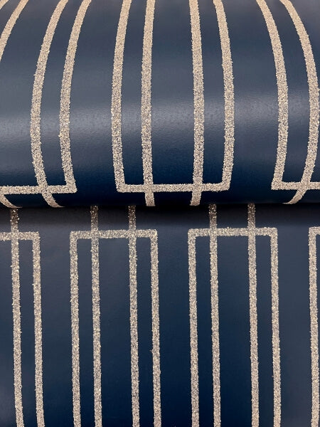 Terrace Navy Wallpaper