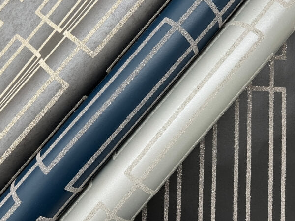 Terrace Navy Wallpaper