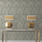 Velvet Crush Damask Taupe & Gold Wallpaper