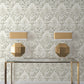 Velvet Crush Damask Soft Neutral & Pearl Wallpaper