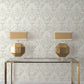 Velvet Crush Damask Cream & Pearl Wallpaper