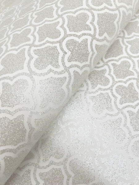 Uptown Glam White Wallpaper