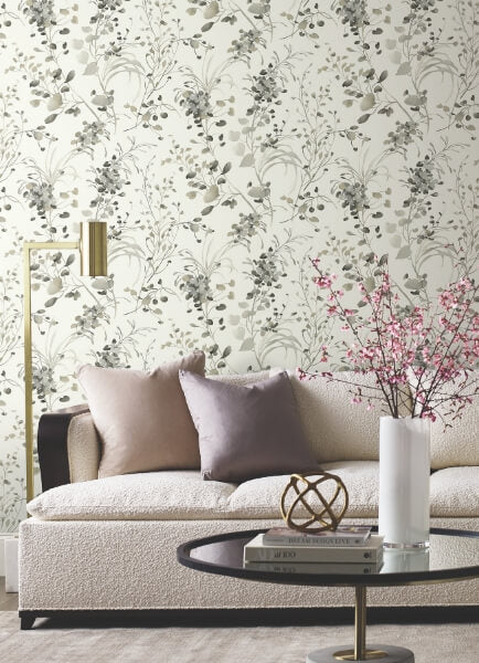 Spring Whispers Charcoal Wallpaper