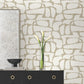 Craftsman Geometric White & Gold Wallpaper