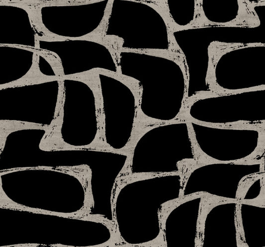 Craftsman Geometric Black Wallpaper
