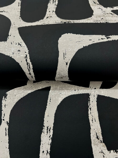 Craftsman Geometric Black Wallpaper