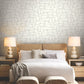 Craftsman Geometric White & Soft Grey Wallpaper