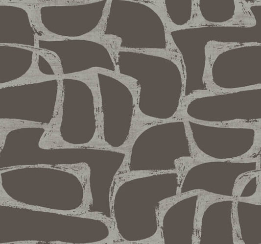 Craftsman Geometric Mocha Wallpaper