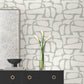 Craftsman Geometric White & Silver Wallpaper