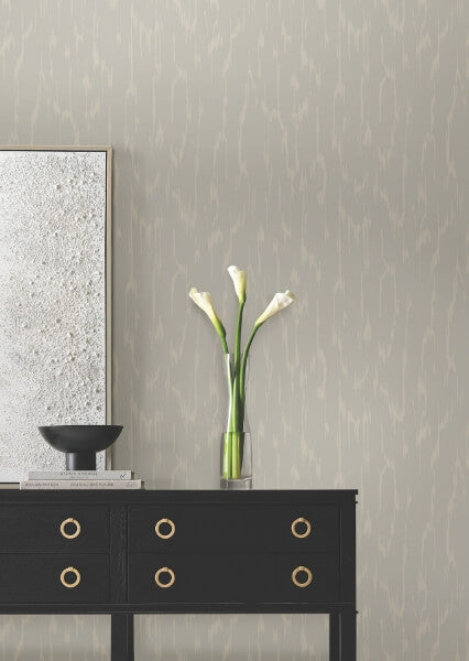 Flowing Dark Taupe Wallpaper
