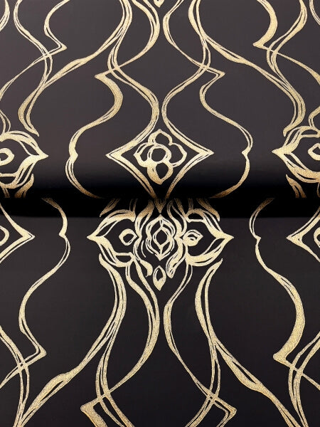 Pirouette Black & Gold Wallpaper