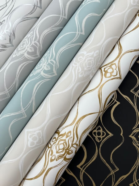 Pirouette Black & Gold Wallpaper