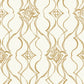 Pirouette White & Gold Wallpaper