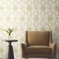 Pirouette White & Gold Wallpaper