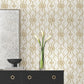 Pirouette White & Gold Wallpaper