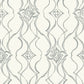 Pirouette White & Silver Wallpaper