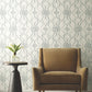 Pirouette White & Silver Wallpaper
