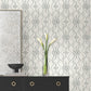 Pirouette White & Silver Wallpaper