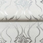 Pirouette White & Silver Wallpaper