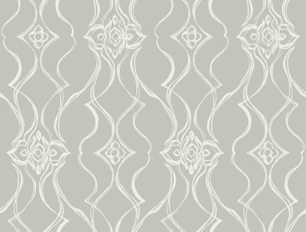 Pirouette Grey Wallpaper