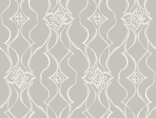 Pirouette Grey Wallpaper