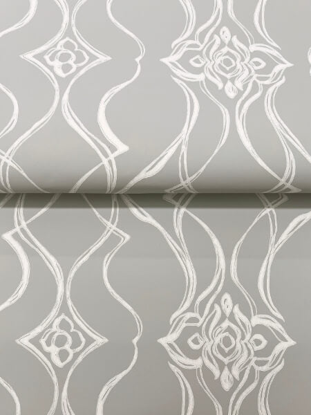 Pirouette Grey Wallpaper