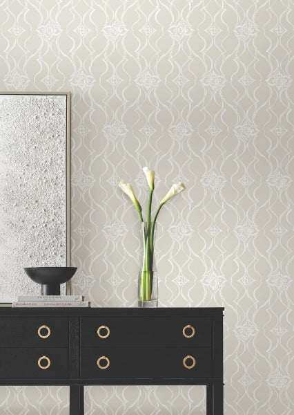 Pirouette Beige Wallpaper