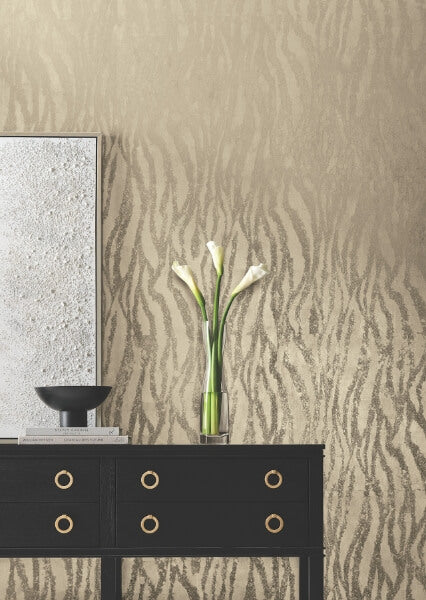 Zebra Chic Glint Wallpaper