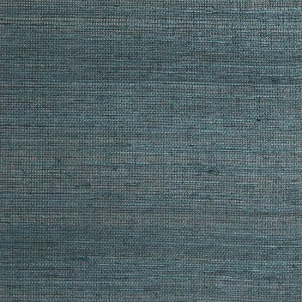 Plain Sisal Grasscloth Teal Wallpaper