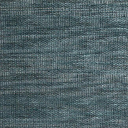 Plain Sisal Grasscloth Teal Wallpaper