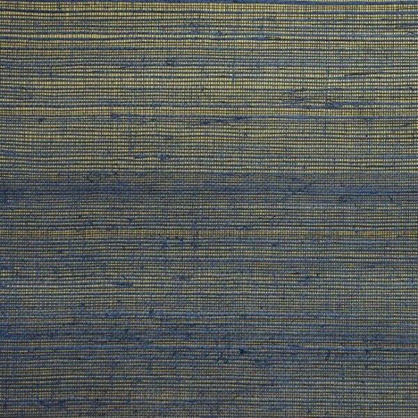 Plain Sisal Indigo & Gold Wallpaper