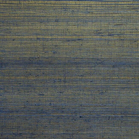 Plain Sisal Indigo & Gold Wallpaper
