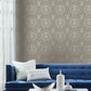 Imperial Damask Beige & Silver Wallpaper
