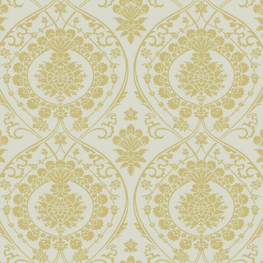 Imperial Damask Off White & Gold Wallpaper