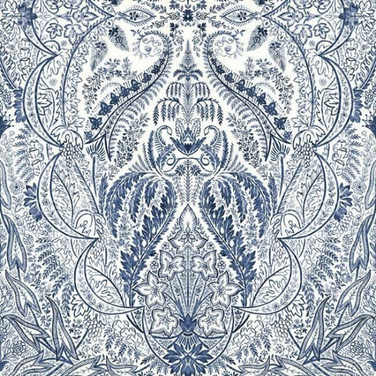 Jaipur Paisley Damas Blue Wall Mural
