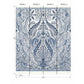 Jaipur Paisley Damas Blue Wall Mural