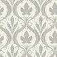 Adirondack Damask Grey & Beige Wallpaper