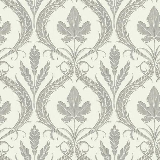 Adirondack Damask Grey & Beige Wallpaper