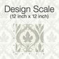 Adirondack Damask Grey & Beige Wallpaper