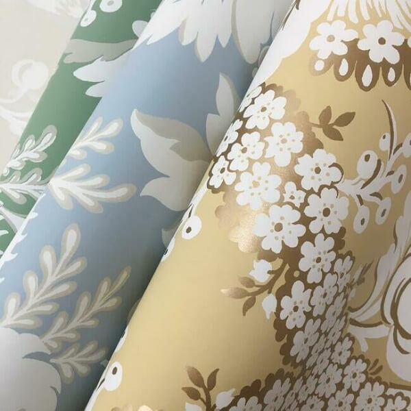 French Artichoke Dam Blue Wallpaper